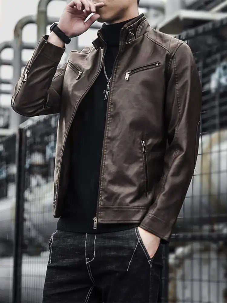 Men’s Plus Size Zip Up Long Sleeve Jacket