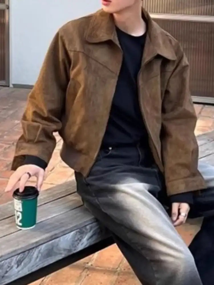 Men’s Plus Size Zip Up Long Sleeve Jacket