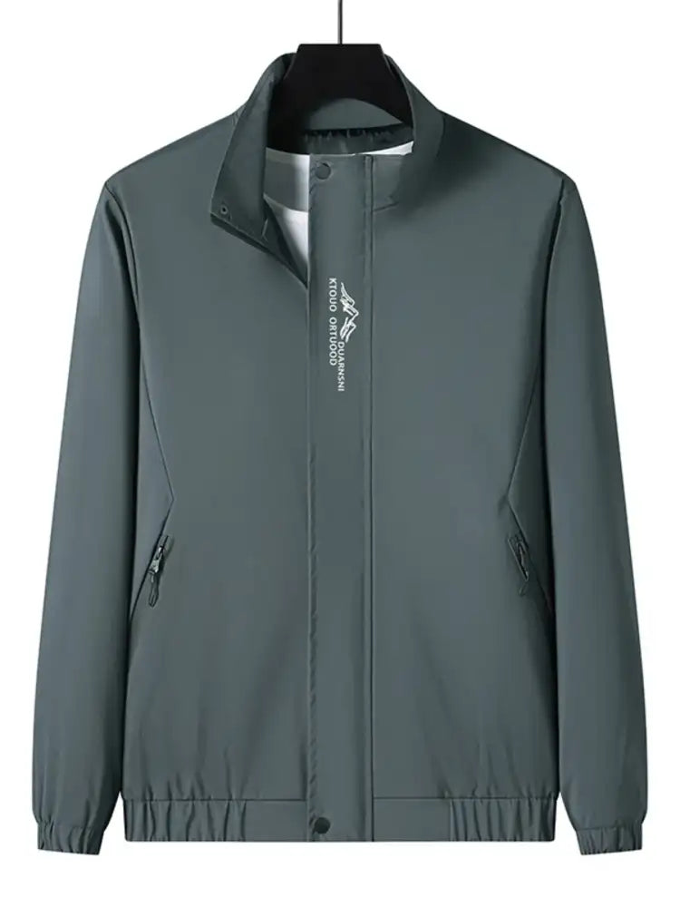 Men’s Plus Size Zip Up Long Sleeve Jacket