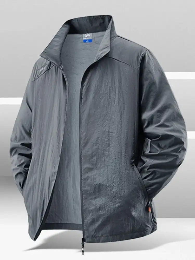 Men’s Plus Size Zip Up Long Sleeve Jacket