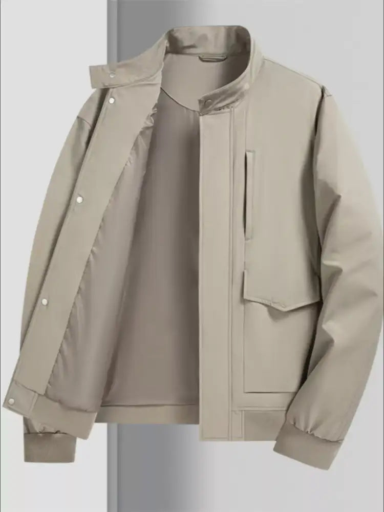 Men’s Plus Size Zip Up Long Sleeve Jacket