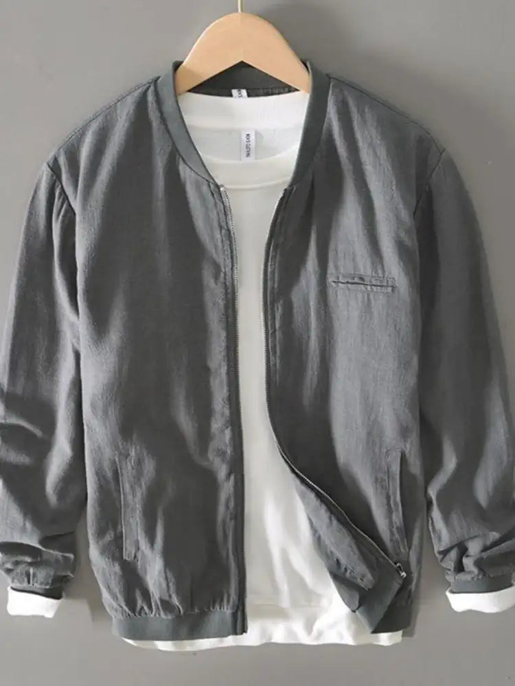 Men’s Plus Size Zip Up Long Sleeve Jacket