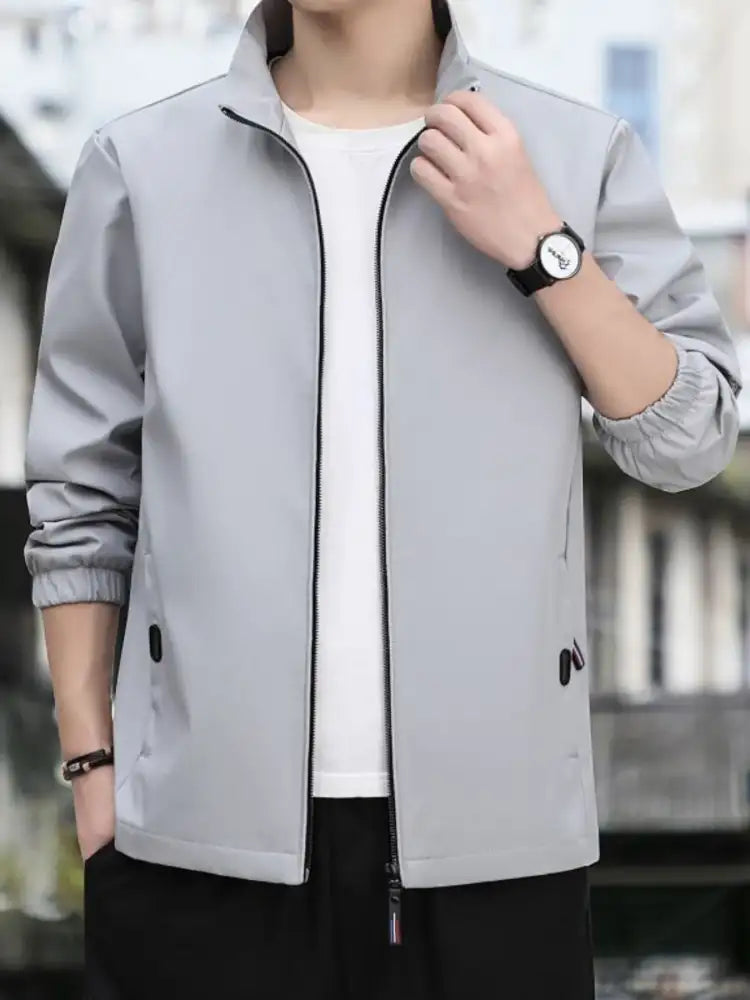 Men’s Plus Size Zip Up Long Sleeve Jacket
