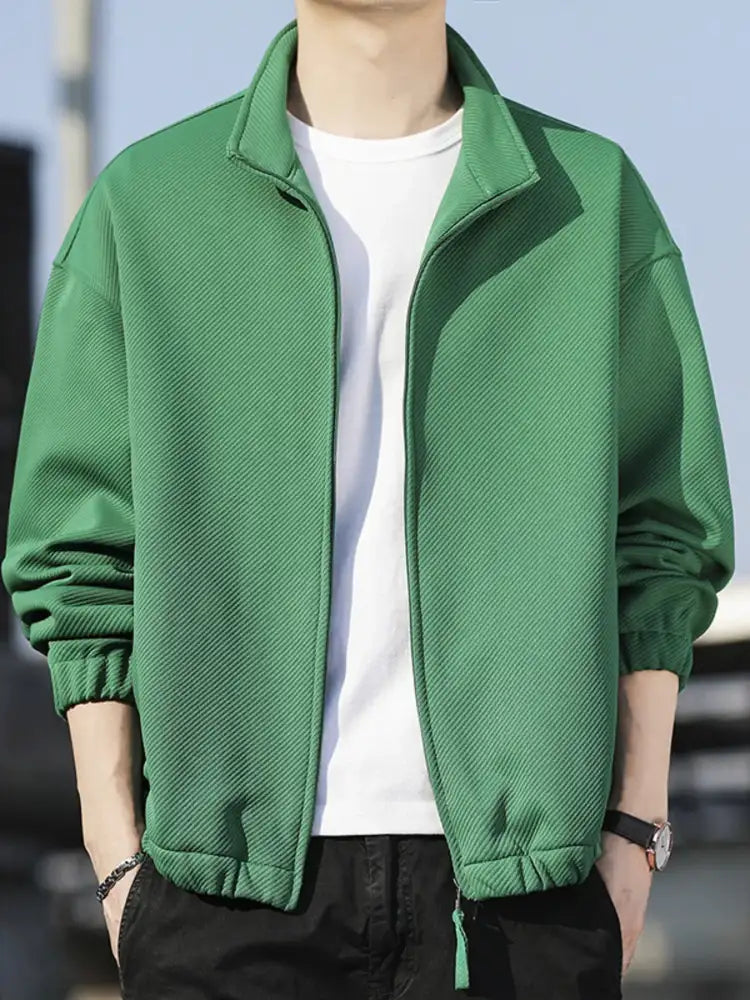 Men’s Plus Size Zip Up Long Sleeve Jacket