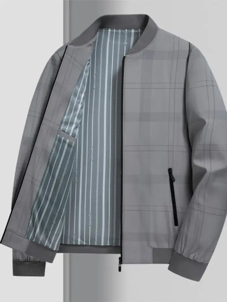 Men’s Plus Size Zip Up Long Sleeve Jacket