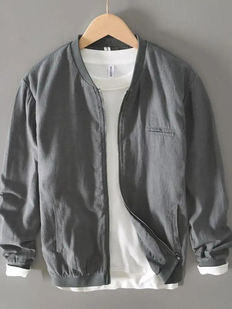 Men’s Plus Size Zip Up Long Sleeve Jacket