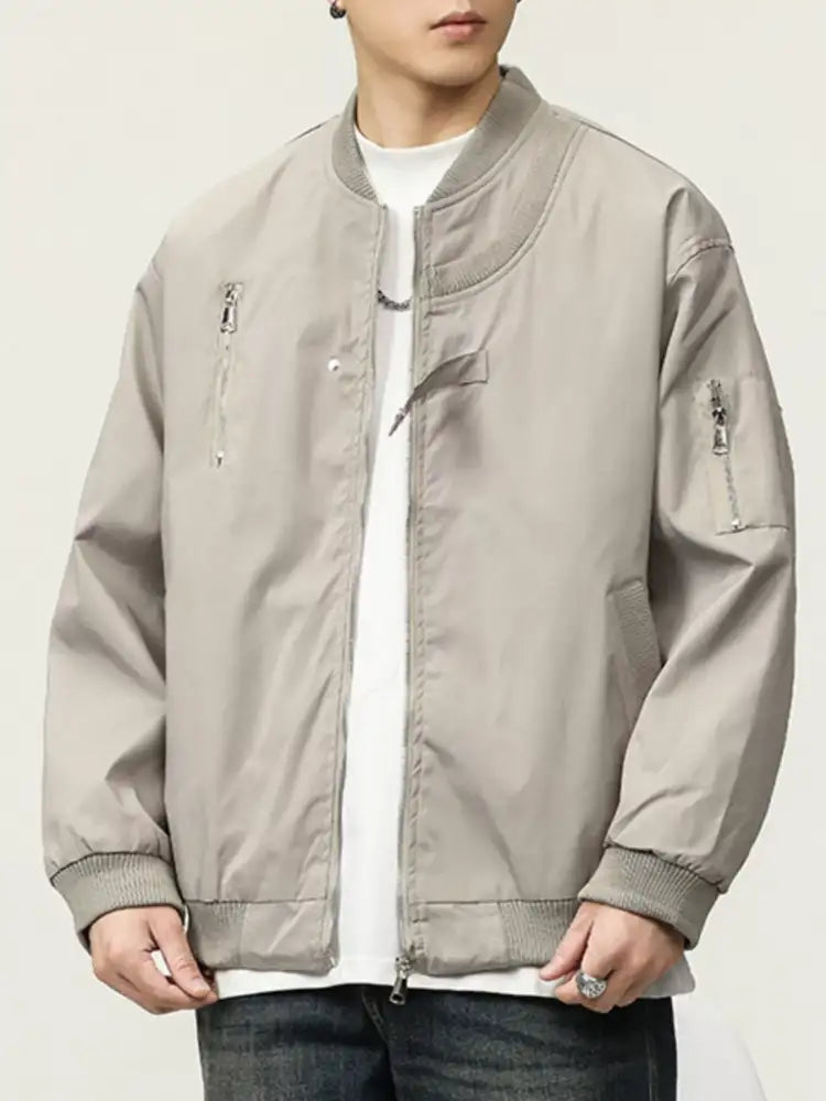 Men’s Plus Size Zip Up Long Sleeve Jacket