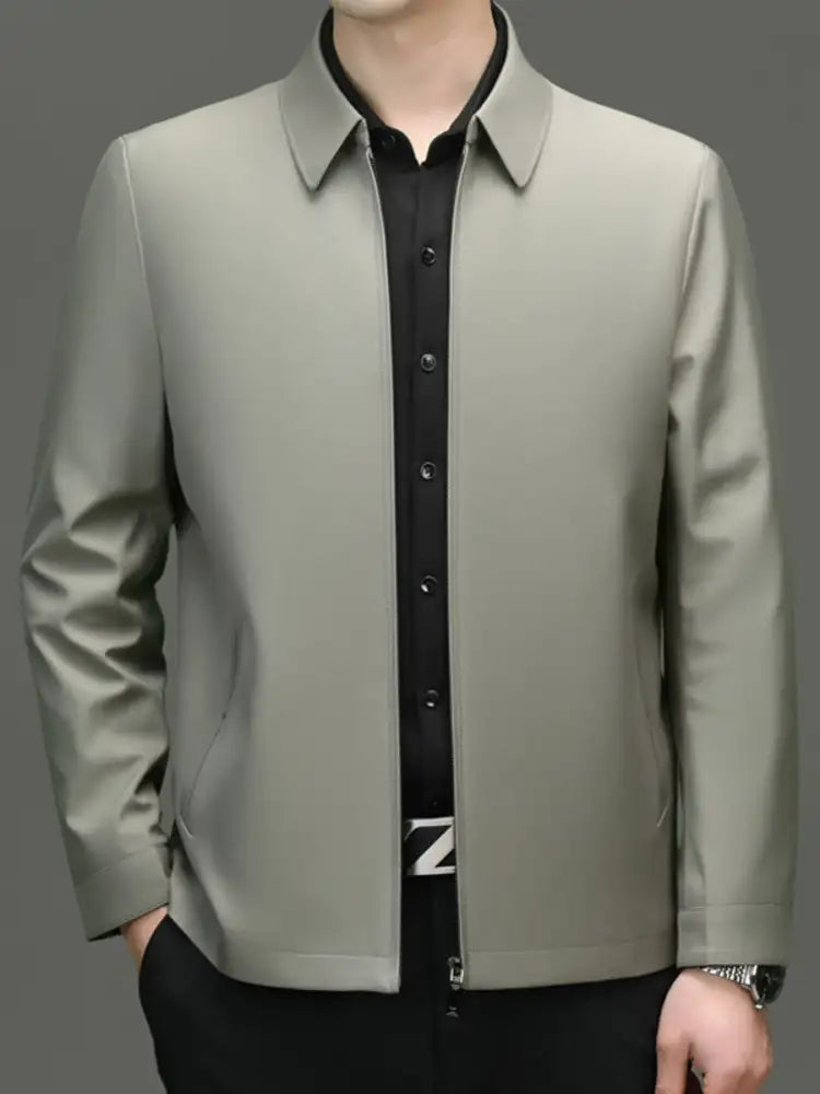 Men’s Plus Size Zip Up Long Sleeve Jacket