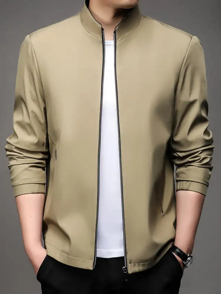 Men’s Plus Size Zip Up Long Sleeve Jacket