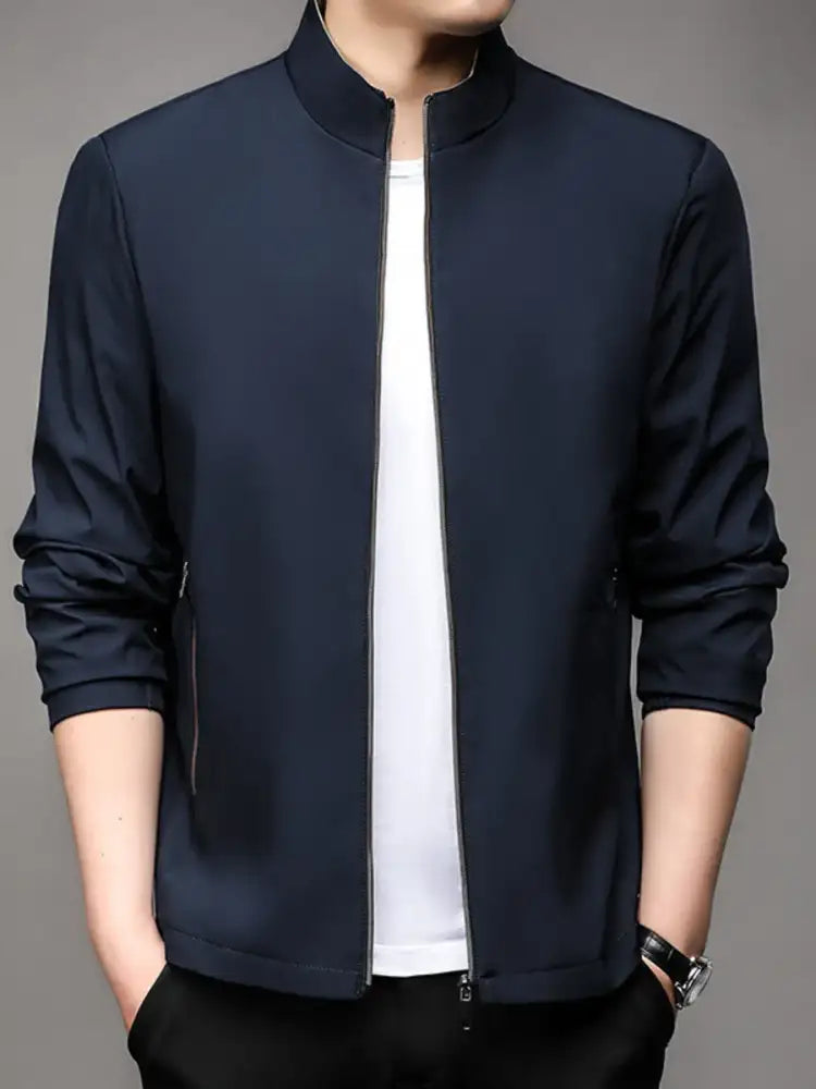 Men’s Plus Size Zip Up Long Sleeve Jacket