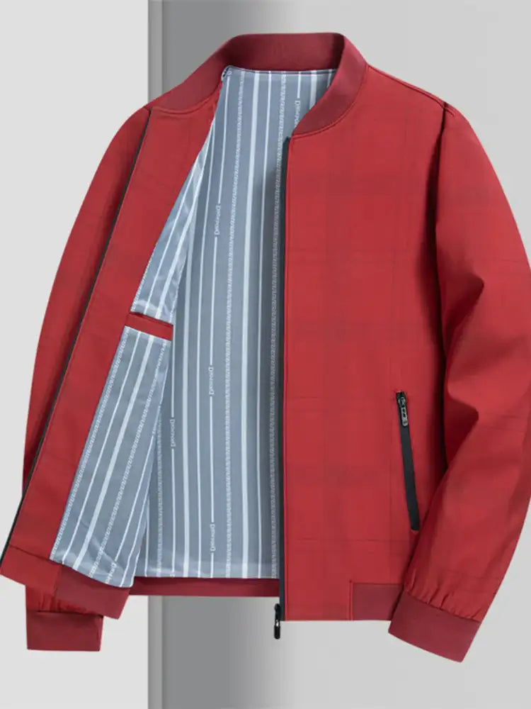 Men’s Plus Size Zip Up Long Sleeve Jacket