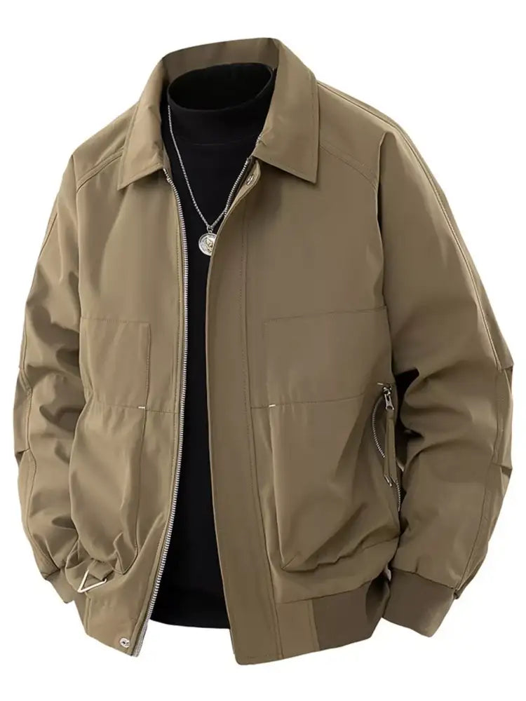 Men’s Plus Size Zip Up Long Sleeve Jacket