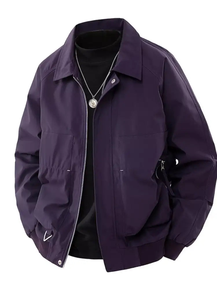Men’s Plus Size Zip Up Long Sleeve Jacket