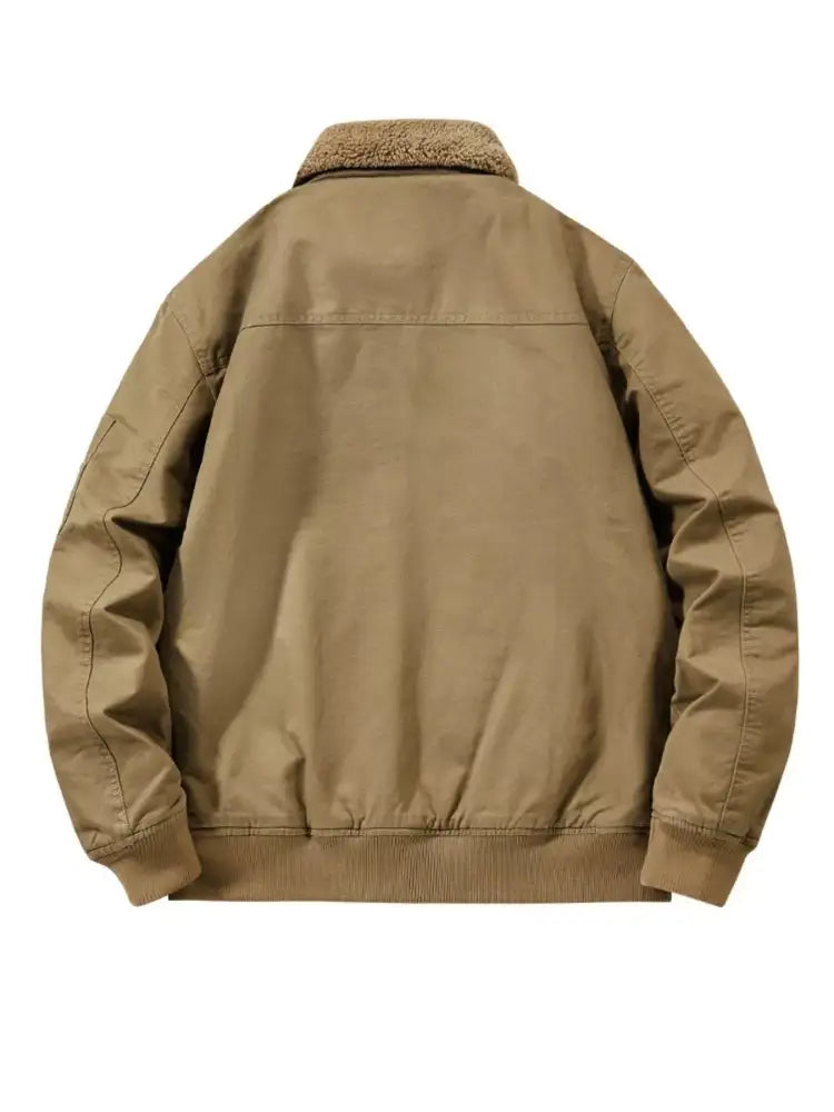 Men’s Plus Size Zip Up Sherpa Lined Jacket