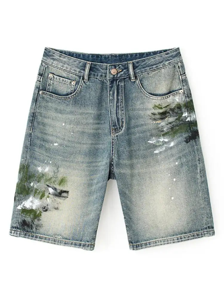 Men’s Pocketed Loose Fit Denim Shorts