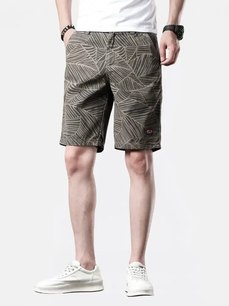 Men’s Printed Wide-Leg Shorts