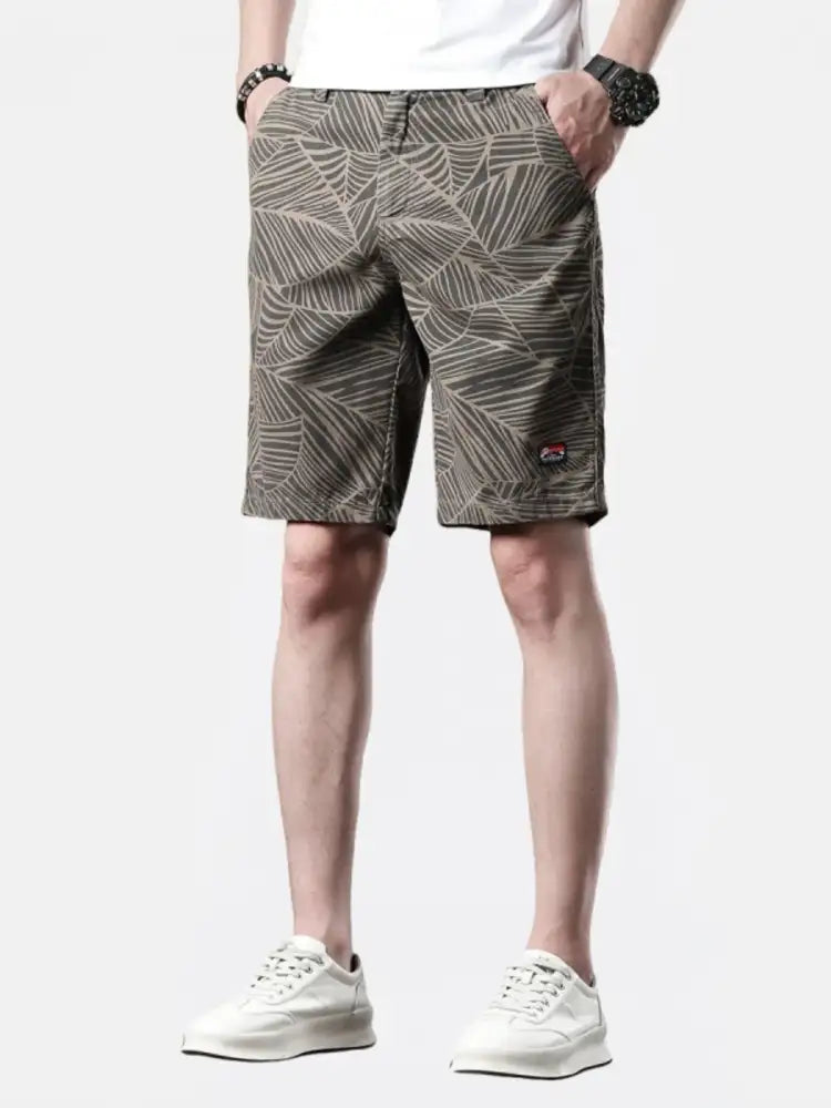 Men’s Printed Wide-Leg Shorts