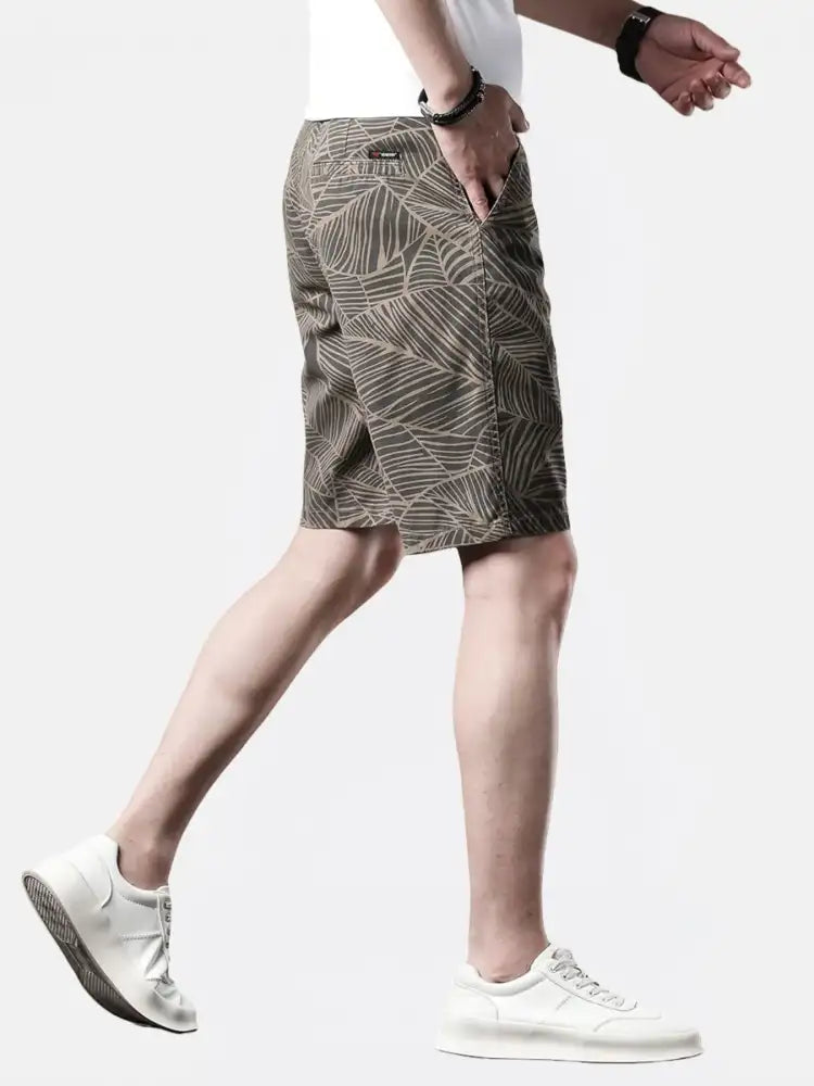 Men’s Printed Wide-Leg Shorts