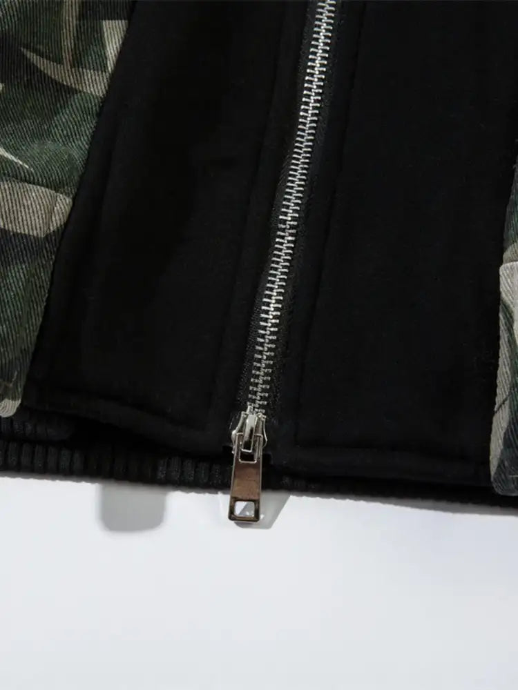 Men’s Printed Zip Up Long Sleeve Jacket