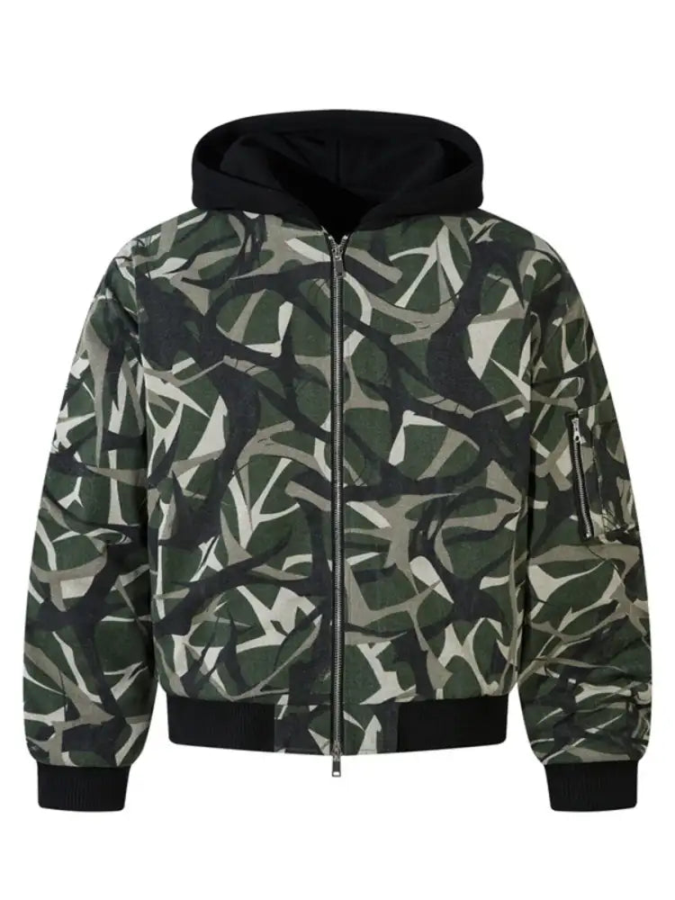 Men’s Printed Zip Up Long Sleeve Jacket