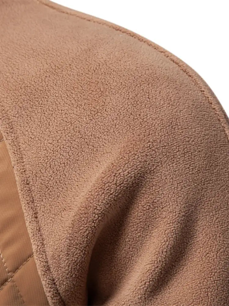 Men’s Quilted Snap Down Long Sleeve Jacket