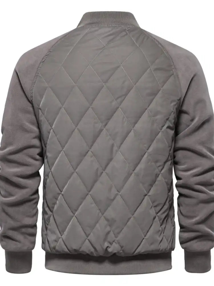 Men’s Quilted Snap Down Long Sleeve Jacket