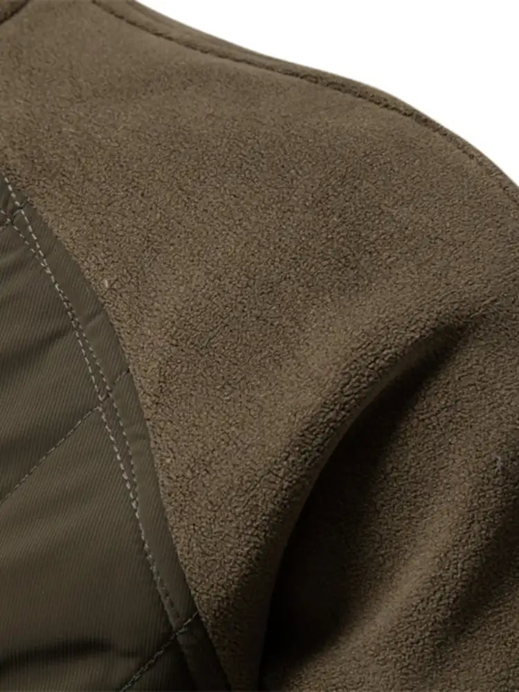 Men’s Quilted Snap Down Long Sleeve Jacket