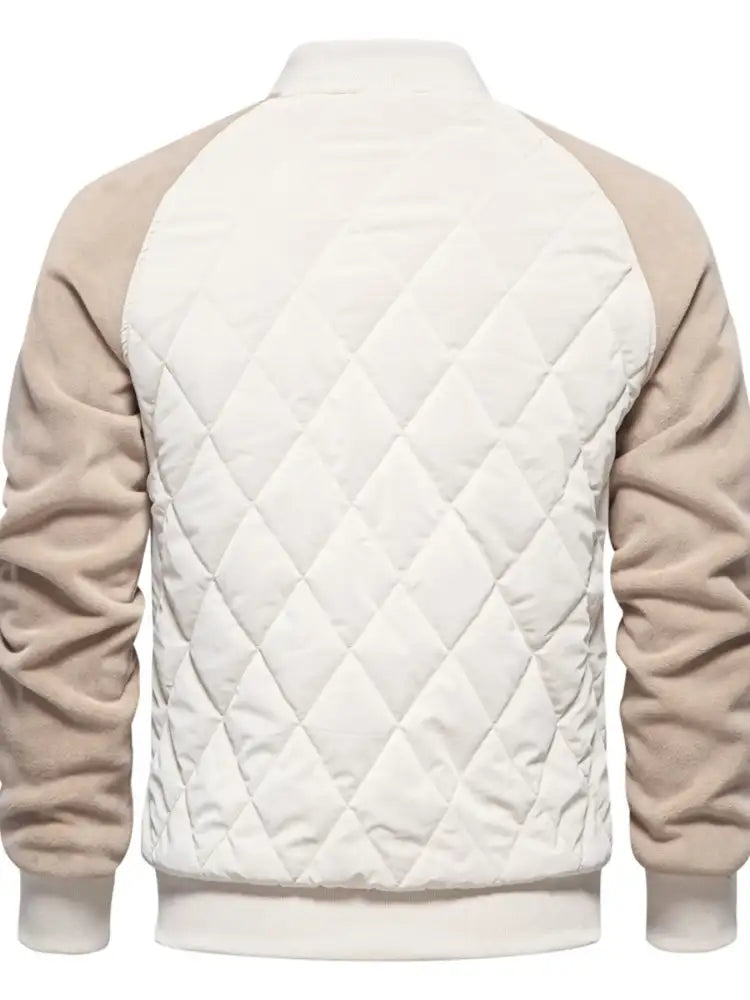 Men’s Quilted Snap Down Long Sleeve Jacket