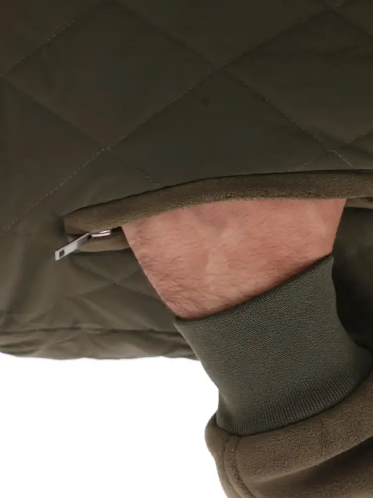 Men’s Quilted Snap Down Long Sleeve Jacket