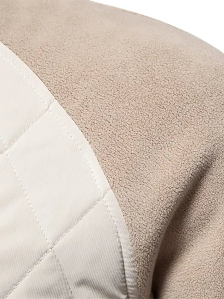 Men’s Quilted Snap Down Long Sleeve Jacket