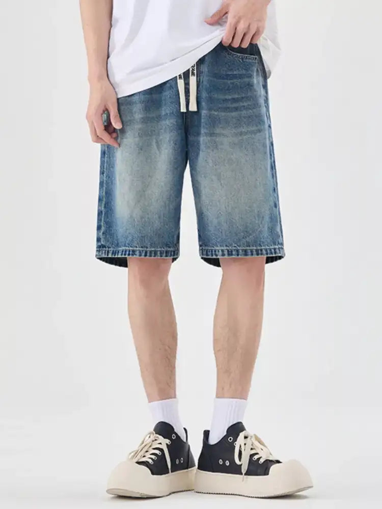 Men’s Relaxed Fit Gradient Wash Denim Shorts