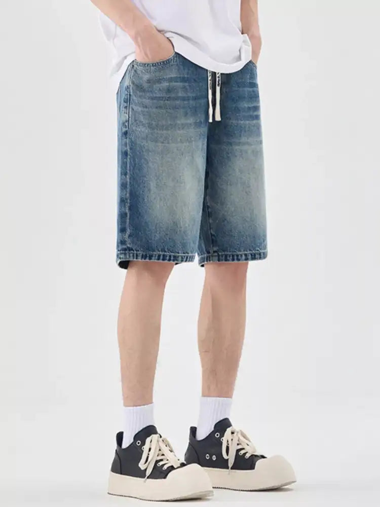 Men’s Relaxed Fit Gradient Wash Denim Shorts