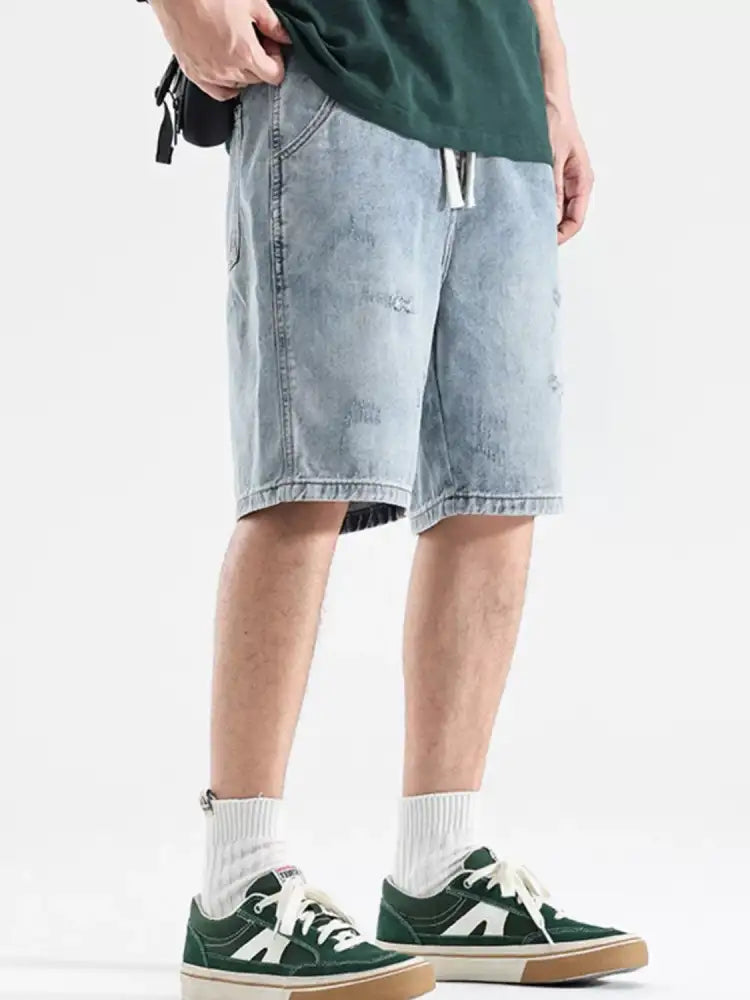 Men’s Relaxed Fit Wash Denim Shorts