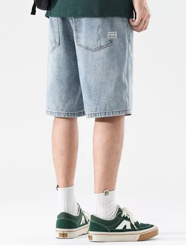 Men’s Relaxed Fit Wash Denim Shorts