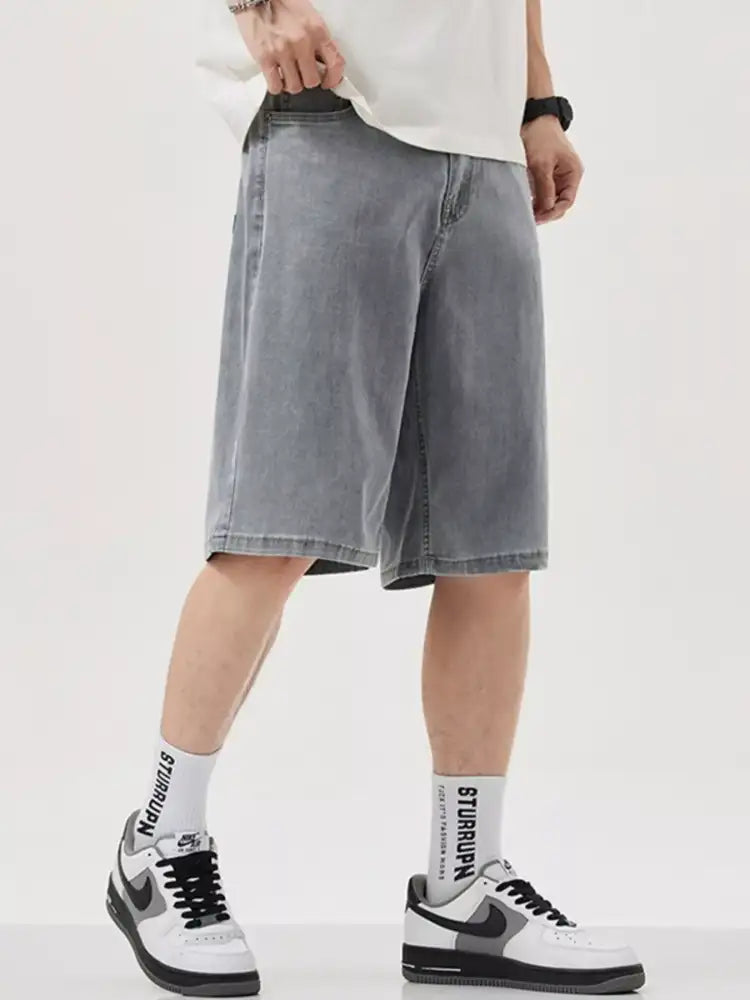 Men’s Relaxed Fit Wash Denim Shorts