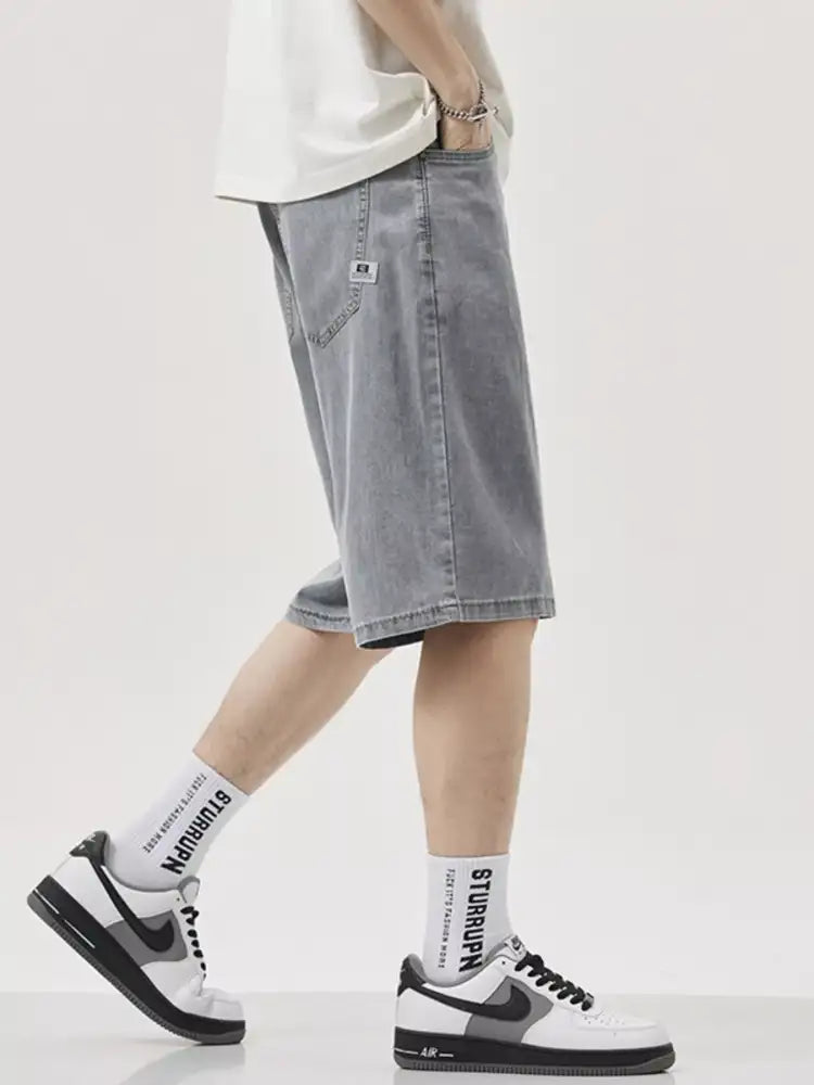 Men’s Relaxed Fit Wash Denim Shorts