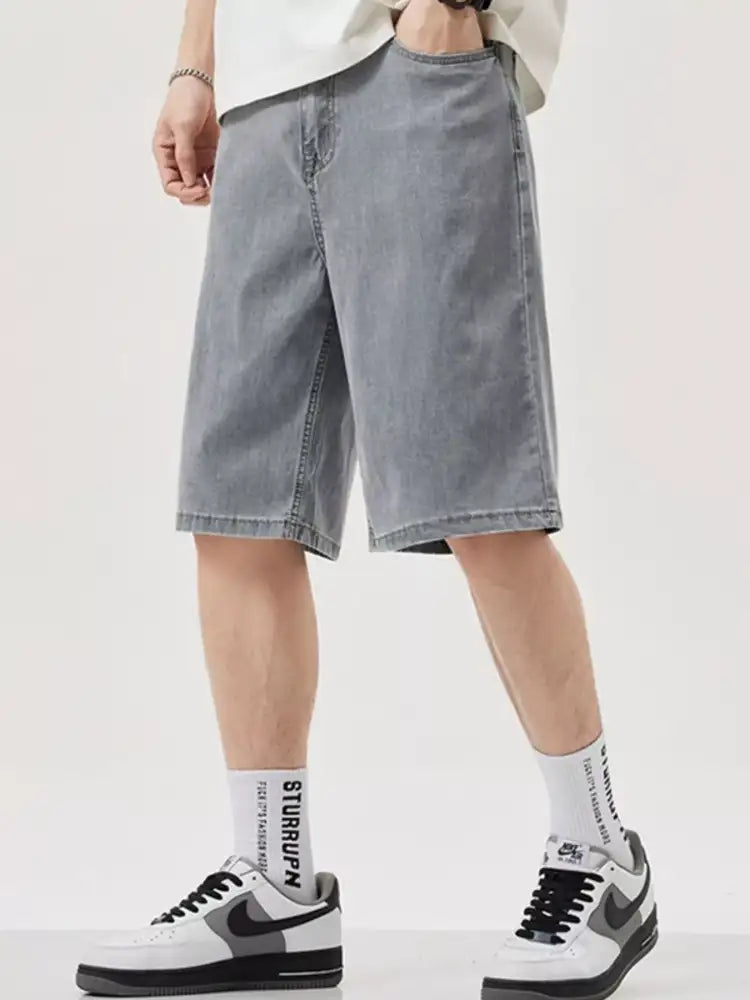 Men’s Relaxed Fit Wash Denim Shorts