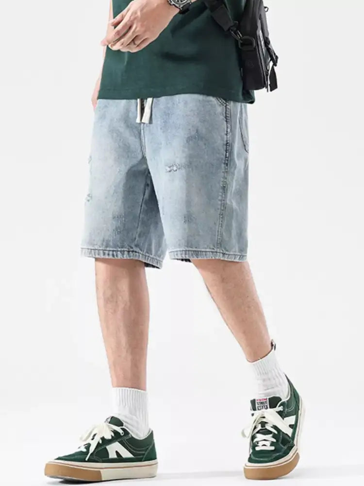 Men’s Relaxed Fit Wash Denim Shorts