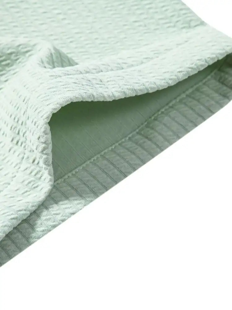 Men’s Ribbed Short Sleeve Shirt and Shorts Set