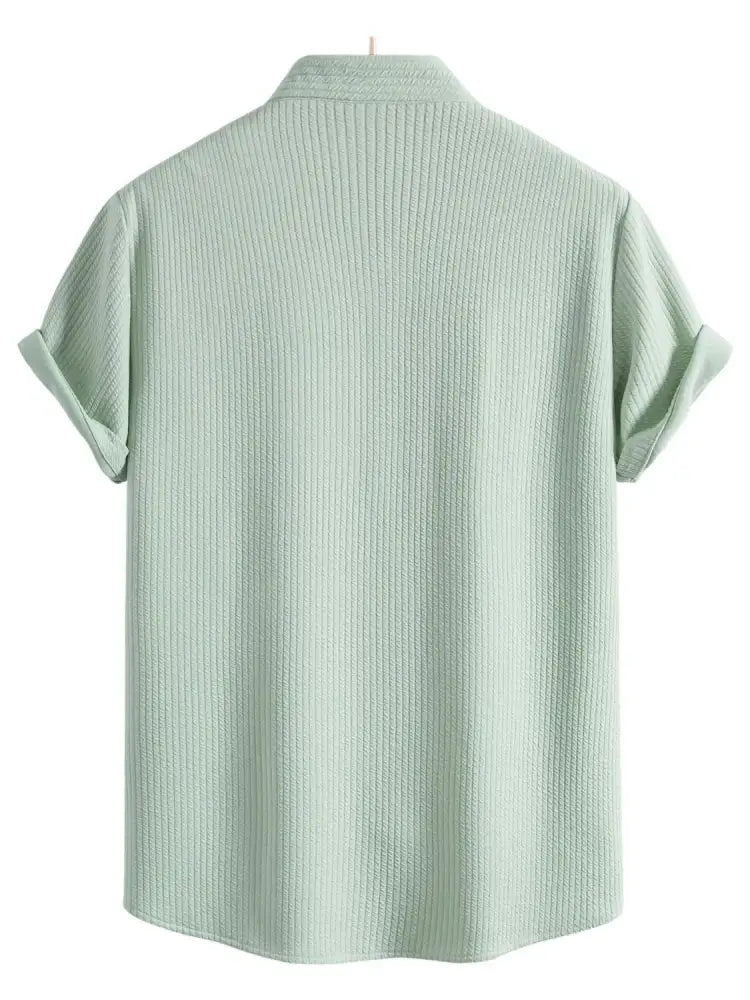 Men’s Ribbed Short Sleeve Shirt and Shorts Set