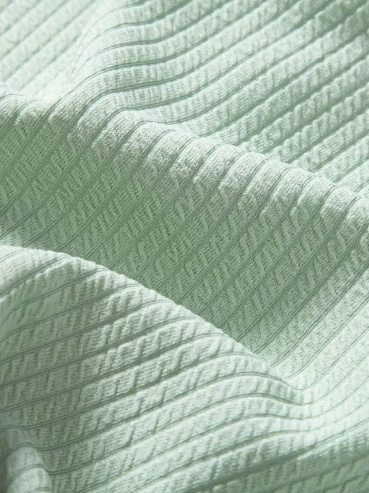 Men’s Ribbed Short Sleeve Shirt and Shorts Set