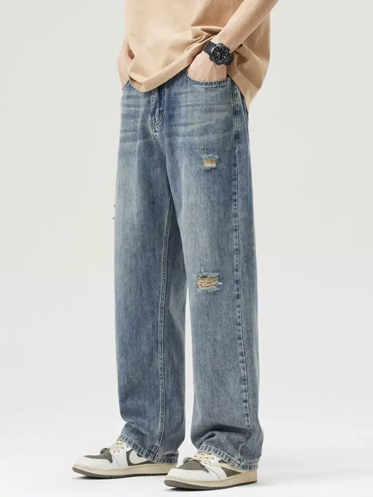 Men’s Ripped Relaxed Fit Jeans
