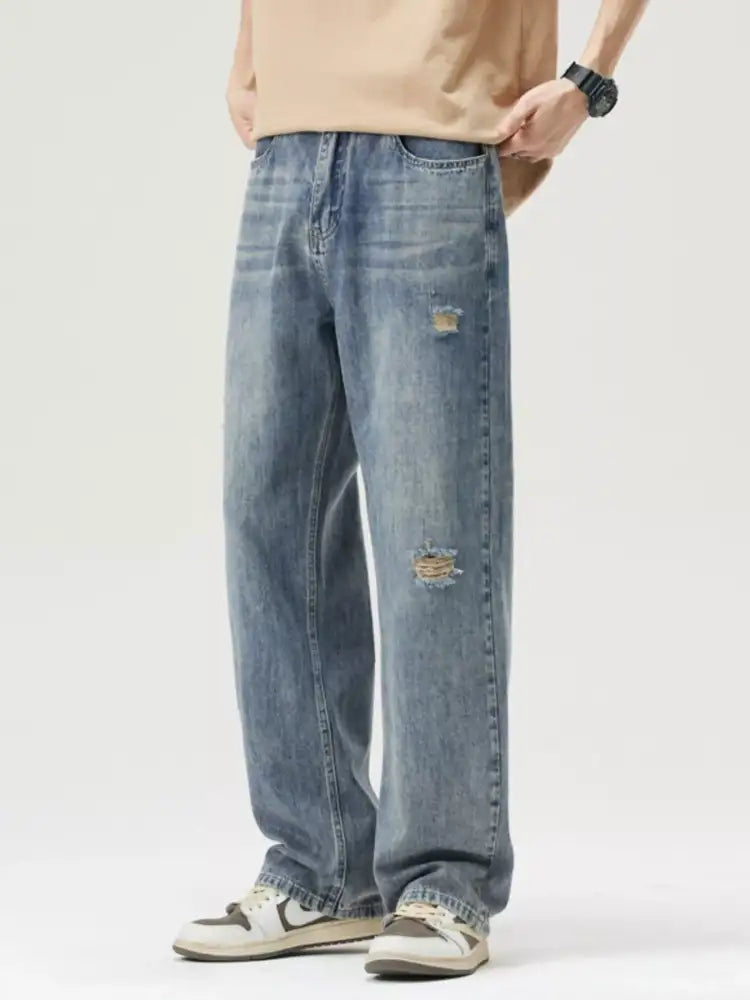 Men’s Ripped Relaxed Fit Jeans