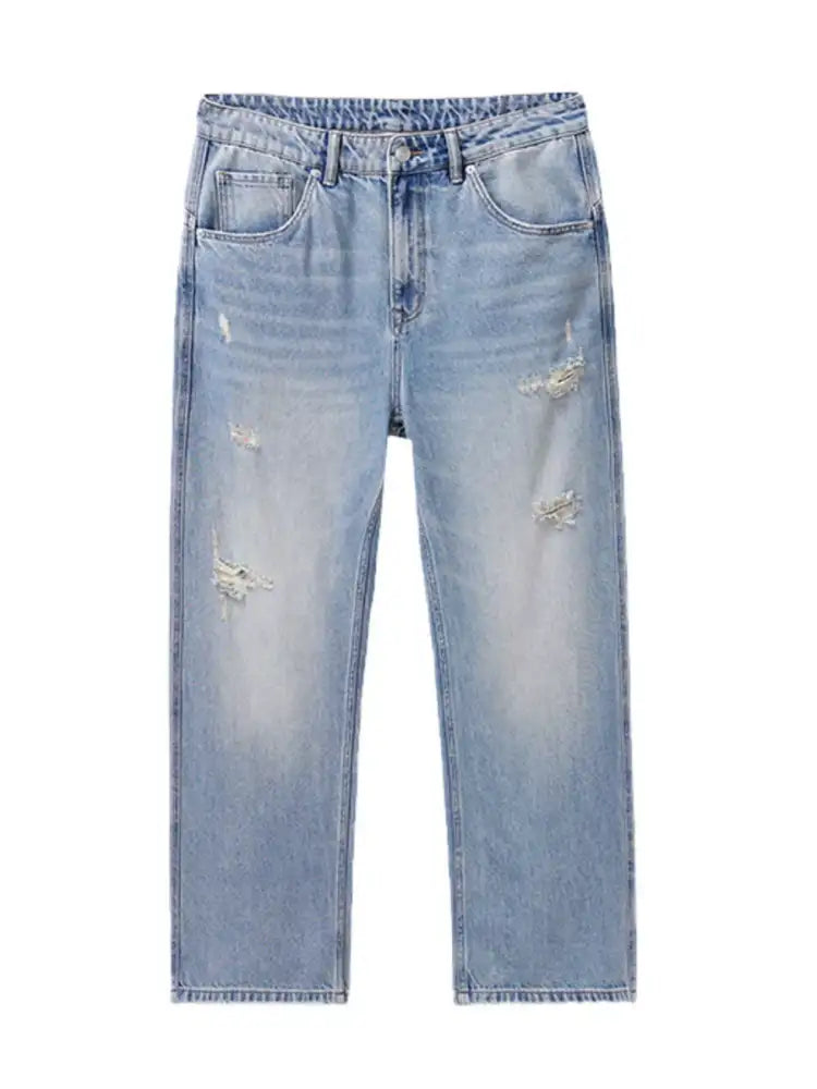 Men’s Ripped Wide Leg Jeans