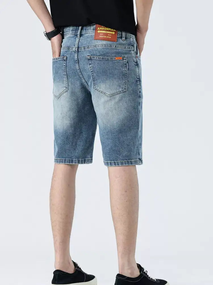 Men’s Rolled Hem Casual Denim Shorts