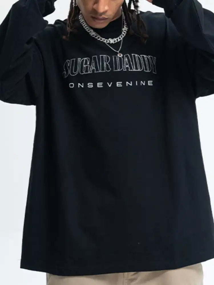 Men’s Round Neck Letter Graphic T-Shirt