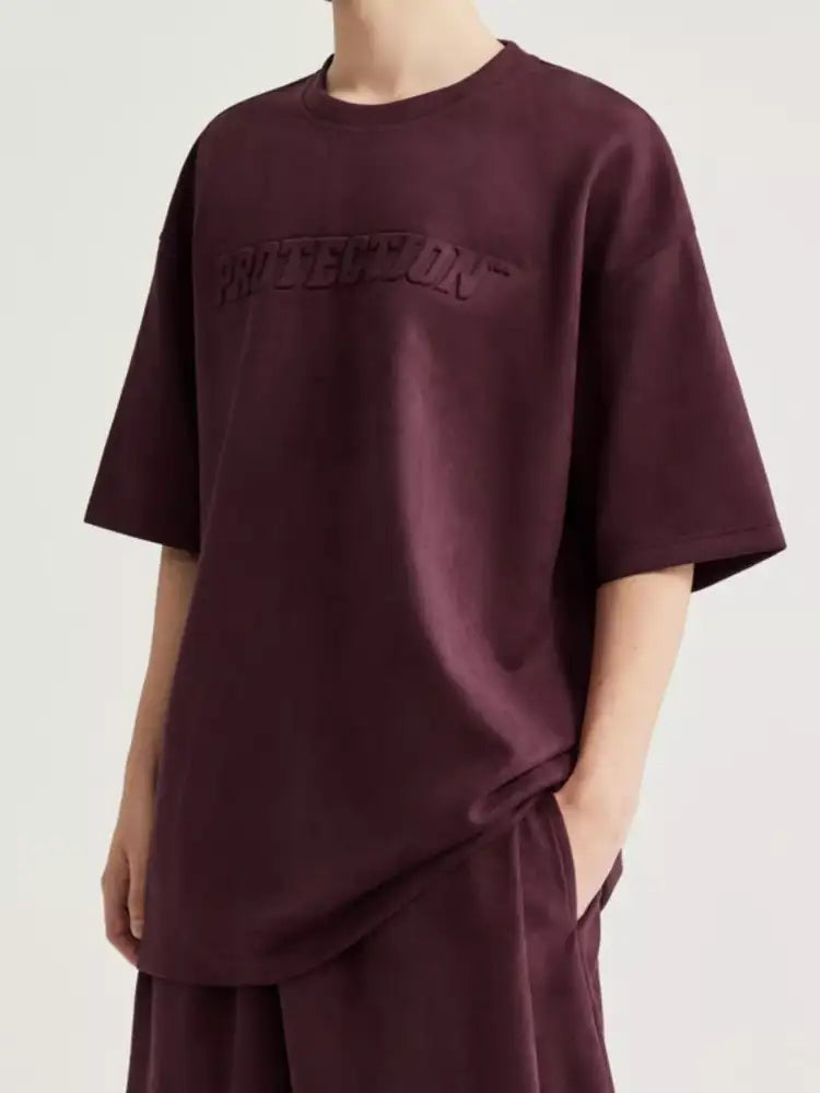 Men’s Round Neck Short Sleeve Top and Shorts Set