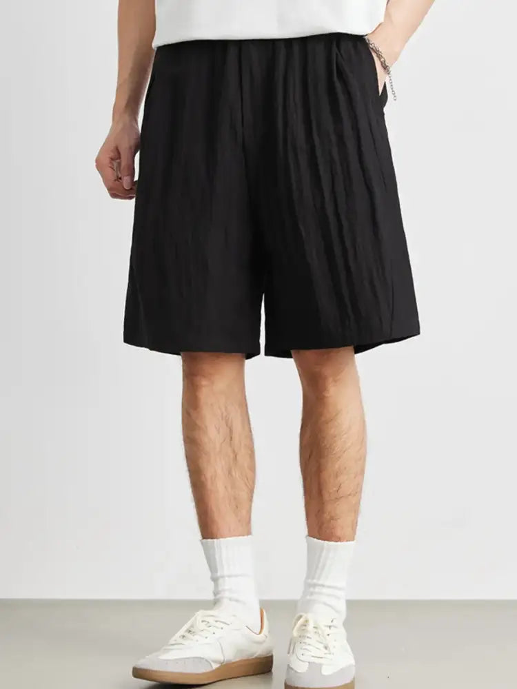 Men’s Ruched Shorts with Pockets