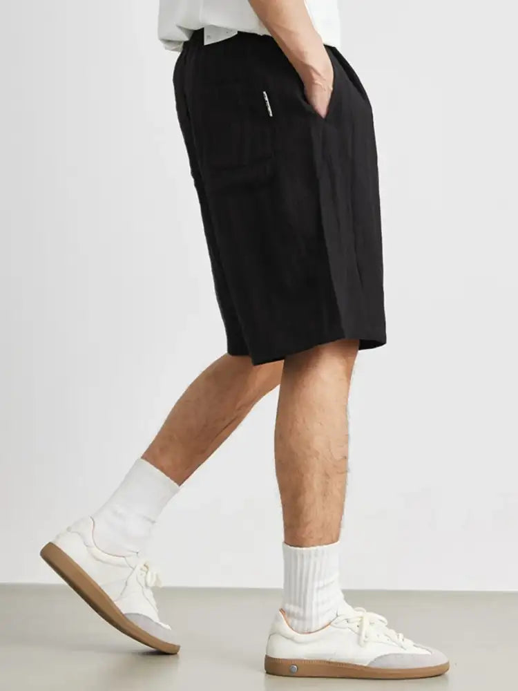 Men’s Ruched Shorts with Pockets