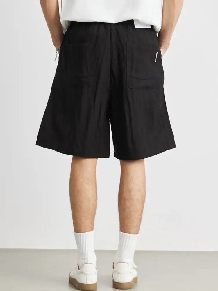 Men’s Ruched Shorts with Pockets